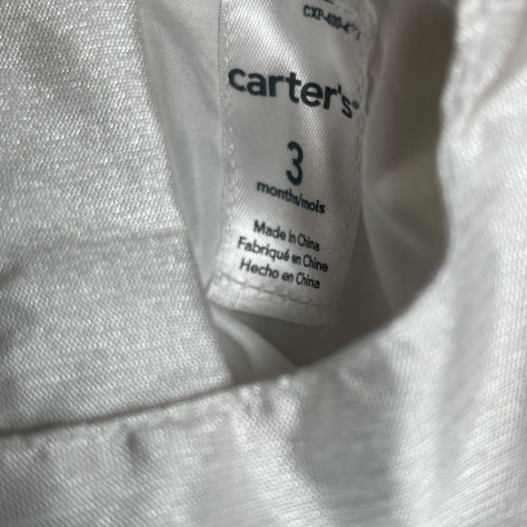 Carter's beautiful white dress, short sleeved and pleated, layered skirt. 3 mo - Picture 8 of 8